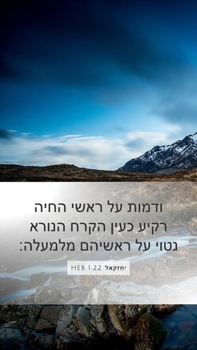 יחזקאל 1:22 HEB Bible Verse Image