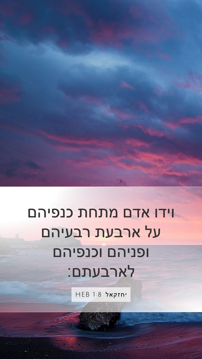 יחזקאל 1:8 HEB Bible Verse Image