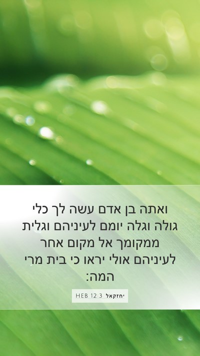 יחזקאל 12:3 HEB Bible Verse Image