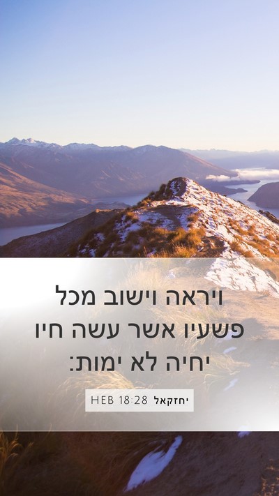 יחזקאל 18:28 HEB Bible Verse Image
