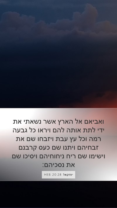 יחזקאל 20:28 HEB Bible Verse Image