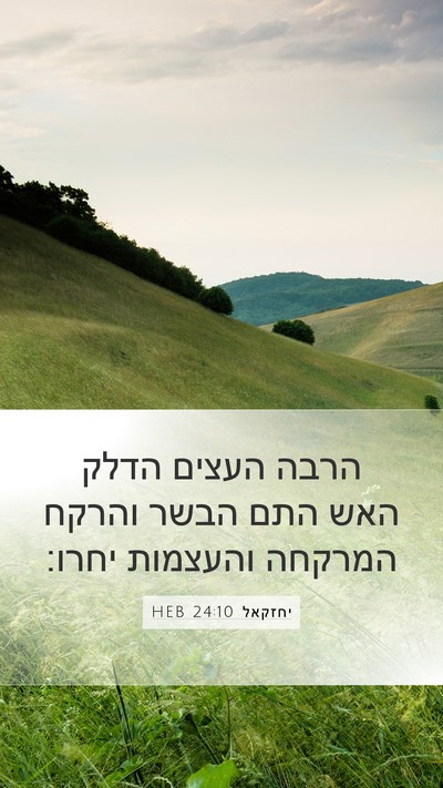 יחזקאל 24:10 HEB Bible Verse Image