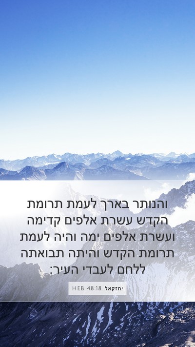 יחזקאל 48:18 HEB Bible Verse Image