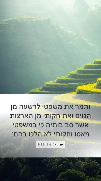 יחזקאל 5:6 HEB Bible Verse Image