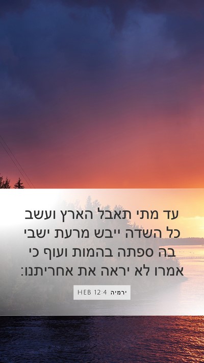 ירמיה 12:4 HEB Bible Verse Image