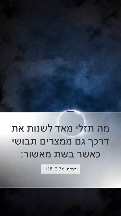ירמיה 2:36 HEB Bible Verse Image