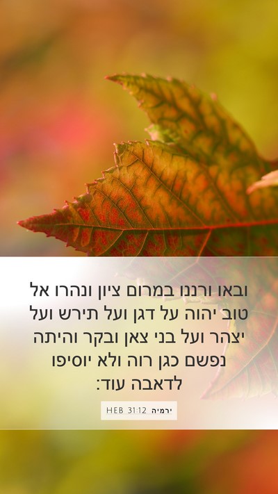 ירמיה 31:12 HEB Bible Verse Image