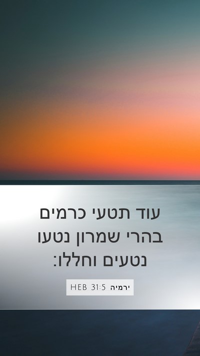 ירמיה 31:5 HEB Bible Verse Image