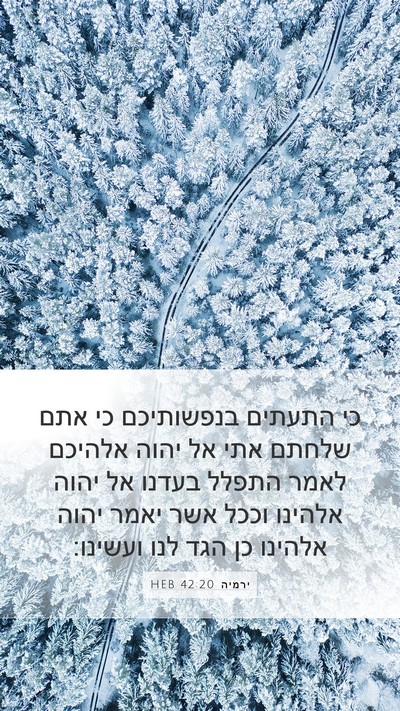 ירמיה 42:20 HEB Bible Verse Image
