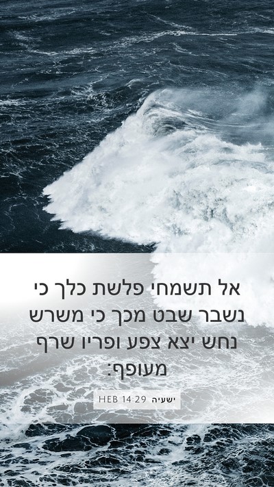 ישעיה 14:29 HEB Bible Verse Image
