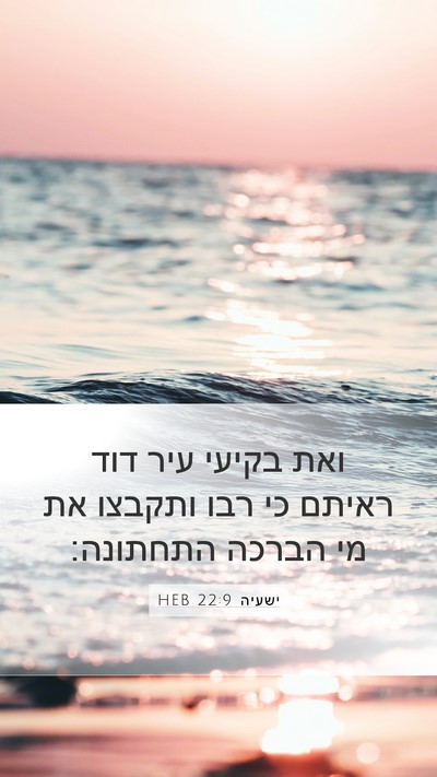 ישעיה 22:9 HEB Bible Verse Image