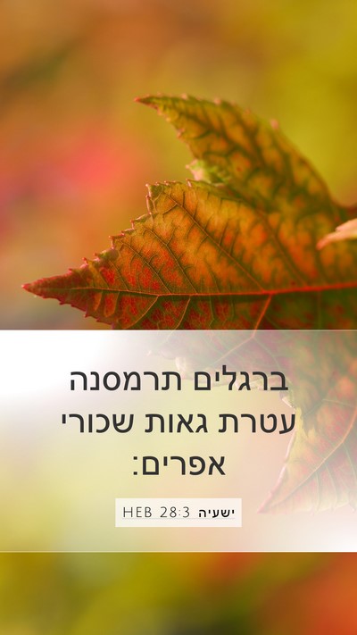 ישעיה 28:3 HEB Bible Verse Image