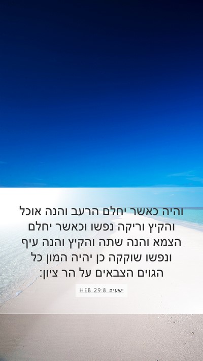 ישעיה 29:8 HEB Bible Verse Image