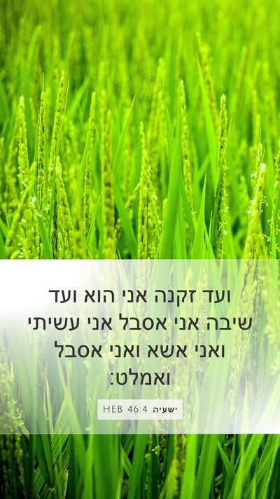 ישעיה 46:4 HEB Bible Verse Image