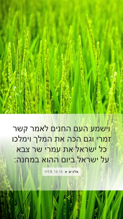 מלכים א 16:16 HEB Bible Verse Image