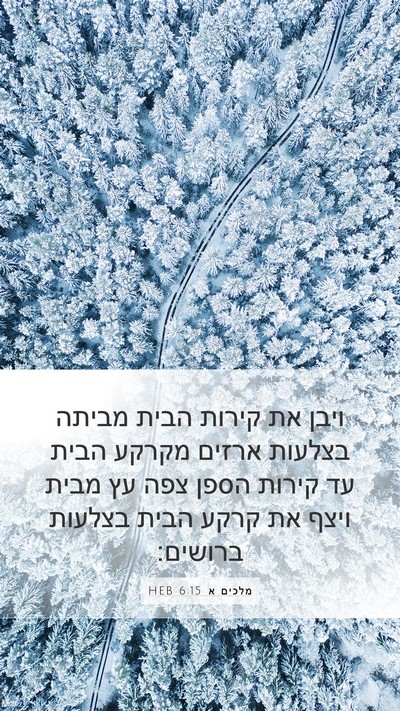מלכים א 6:15 HEB Bible Verse Image