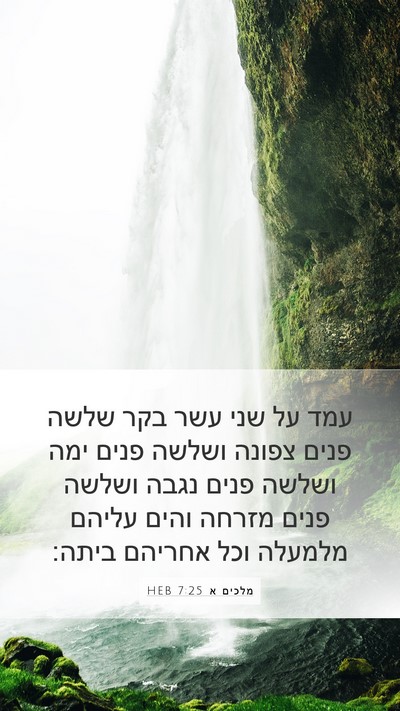 מלכים א 7:25 HEB Mobile Phone Wallpaper - עמד על שני עשר בקר שלשה - Mobile Bible Verse Wallpaper