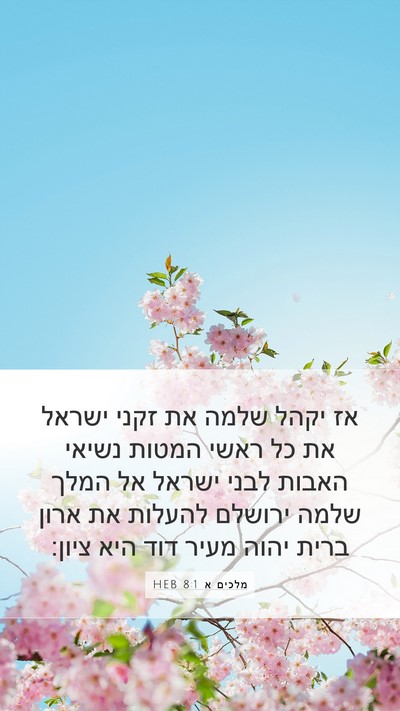 מלכים א 8:1 HEB Bible Verse Image