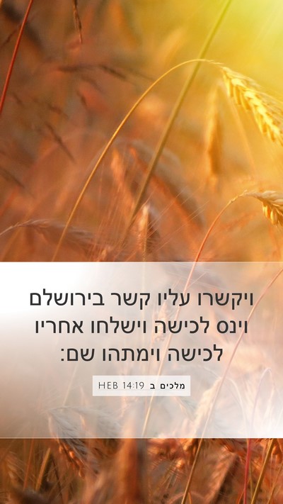 מלכים ב 14:19 HEB Bible Verse Image