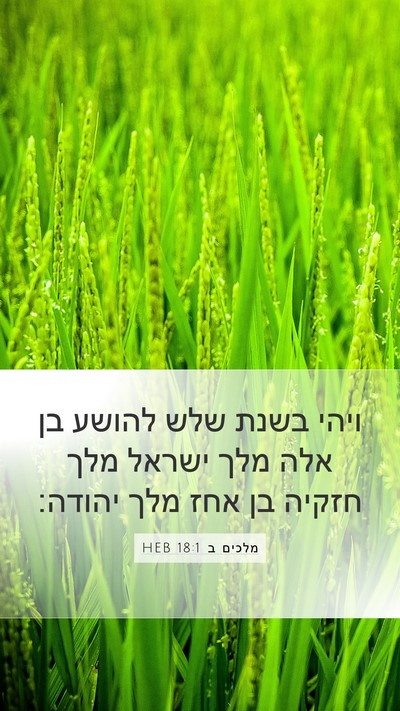 מלכים ב 18:1 HEB Bible Verse Image