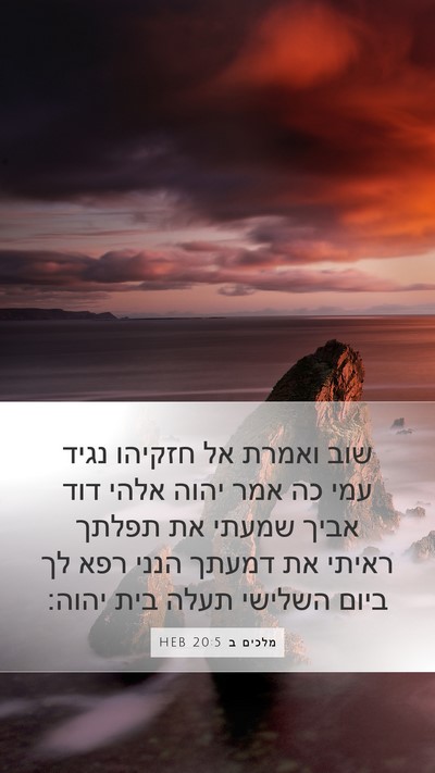 מלכים ב 20:5 HEB Bible Verse Image