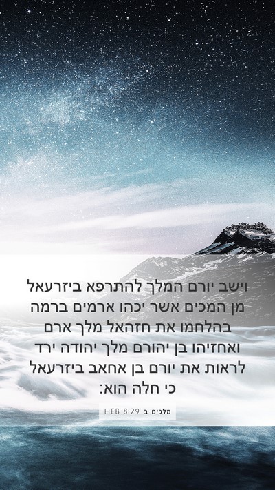 מלכים ב 8:29 HEB Bible Verse Image