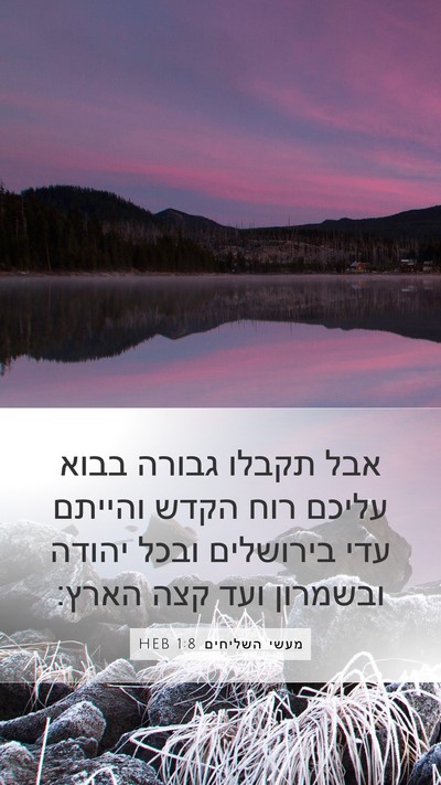 מעשי השליחים 1:8 HEB Bible Verse Image