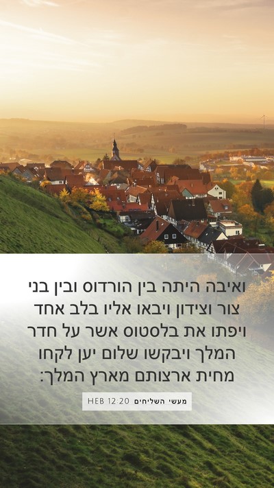מעשי השליחים 12:20 HEB Bible Verse Image