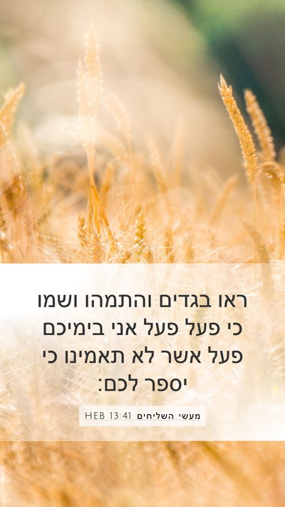 מעשי השליחים 13:41 HEB Bible Verse Image