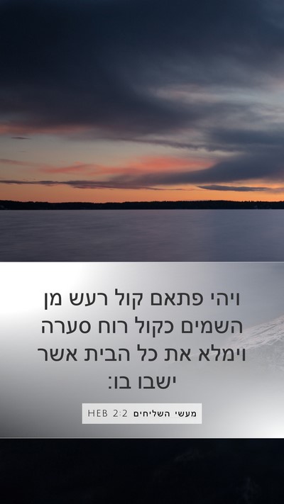 מעשי השליחים 2:2 HEB Bible Verse Image