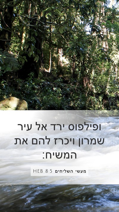 מעשי השליחים 8:5 HEB Bible Verse Image