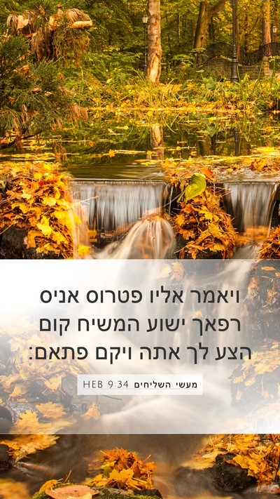 מעשי השליחים 9:34 HEB Bible Verse Image