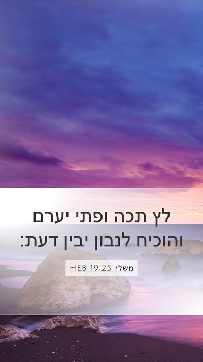 משלי 19:25 HEB Bible Verse Image