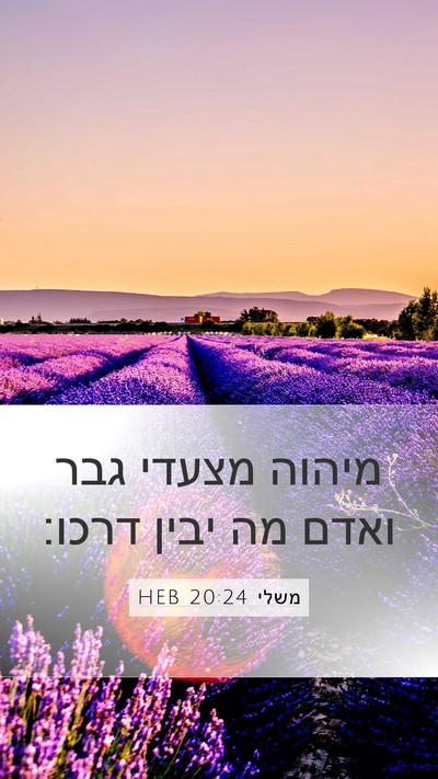 משלי 20:24 HEB Bible Verse Image