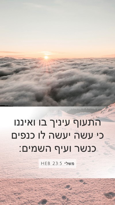 משלי 23:5 HEB Bible Verse Image