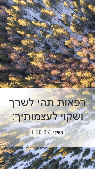 משלי 3:8 HEB Bible Verse Image