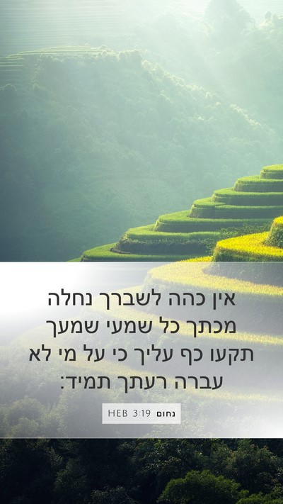 נחום 3:19 HEB Bible Verse Image