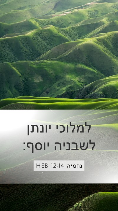 נחמיה 12:14 HEB Mobile Phone Wallpaper - למלוכי יונתן לשבניה - Mobile Bible Verse Wallpaper