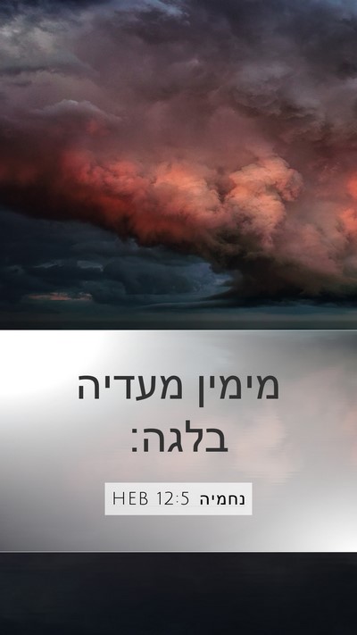 נחמיה 12:5 HEB Mobile Phone Wallpaper - מימין מעדיה - Mobile Bible Verse Wallpaper