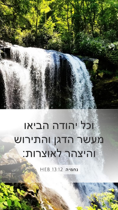 נחמיה 13:12 HEB Bible Verse Image