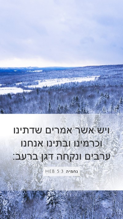 נחמיה 5:3 HEB Mobile Phone Wallpaper - ויש אשר אמרים שדתינו - Mobile Bible Verse Wallpaper