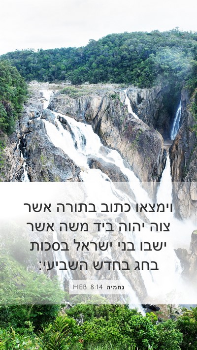 נחמיה 8:14 HEB Bible Verse Image