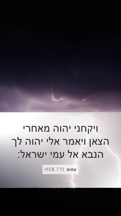 עמוס 7:15 HEB Bible Verse Image