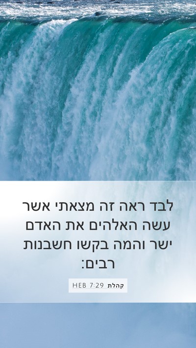 קהלת 7:29 HEB Bible Verse Image