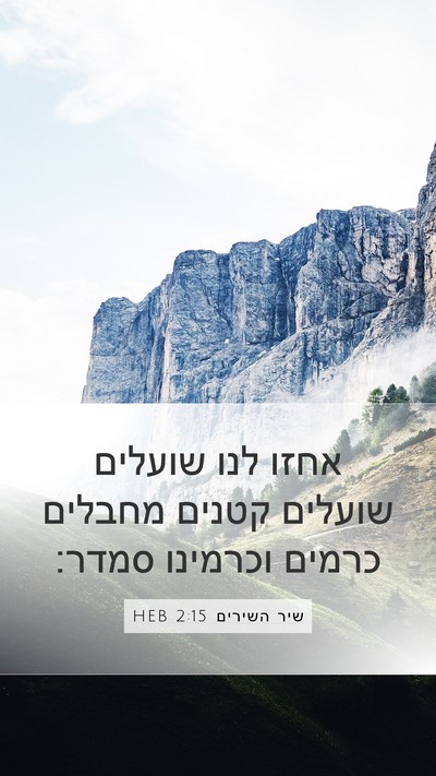 שיר השירים 2:15 HEB Bible Verse Image