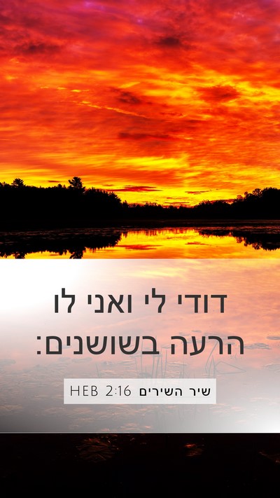 שיר השירים 2:16 HEB Bible Verse Image