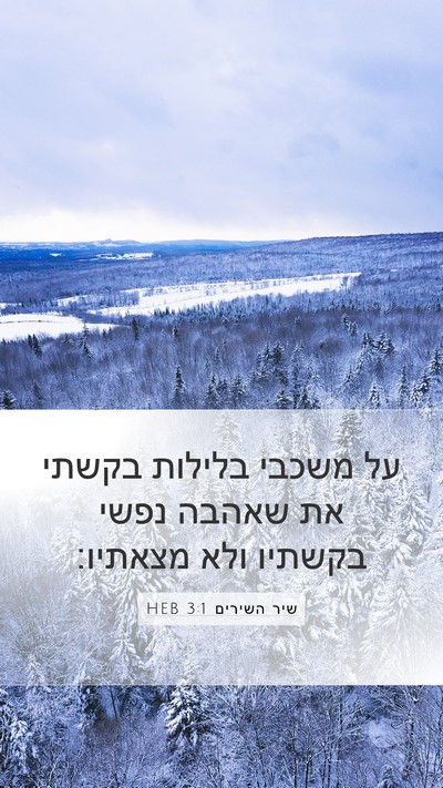 שיר השירים 3:1 HEB Bible Verse Image