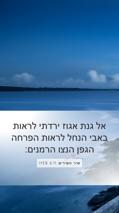 שיר השירים 6:11 HEB Bible Verse Image