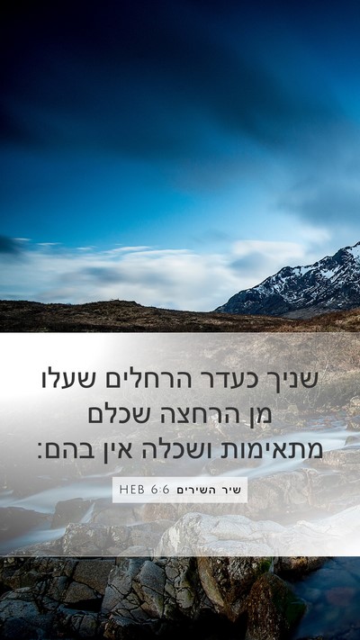 שיר השירים 6:6 HEB Bible Verse Image