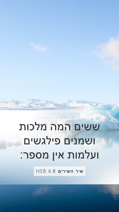 שיר השירים 6:8 HEB Bible Verse Image